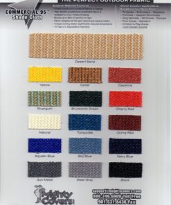 Commercial 95 Custom Shade Fabric Swatch Card