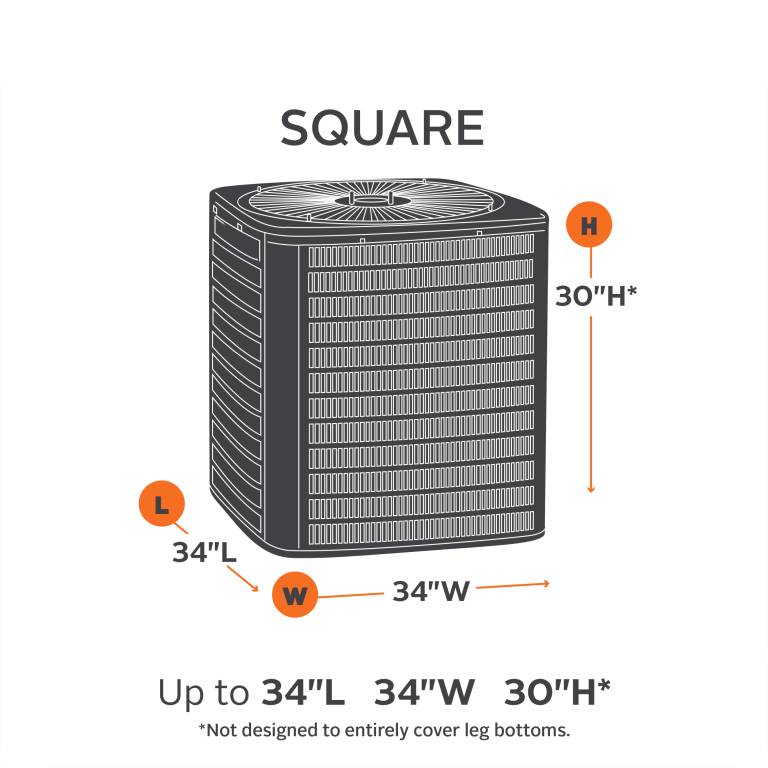 Square AC Unit Cover to Protect for the Winter Months