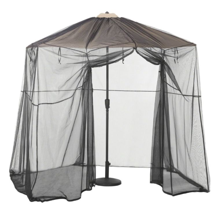 Classic Accessories Patio Umbrella Insect Net Canopy, Black