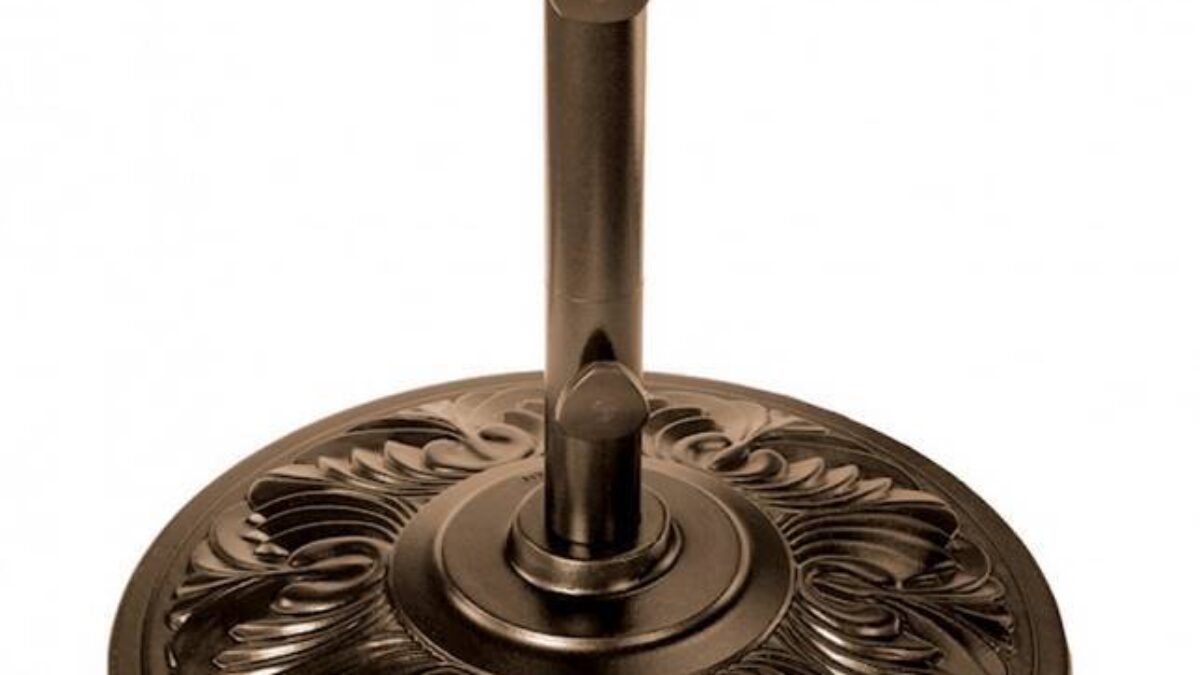 brass patio umbrella stand antique with elegant lion detail Sized perfectly for our Teak Umbrella 50lb Bronze Art Deco Umbrella