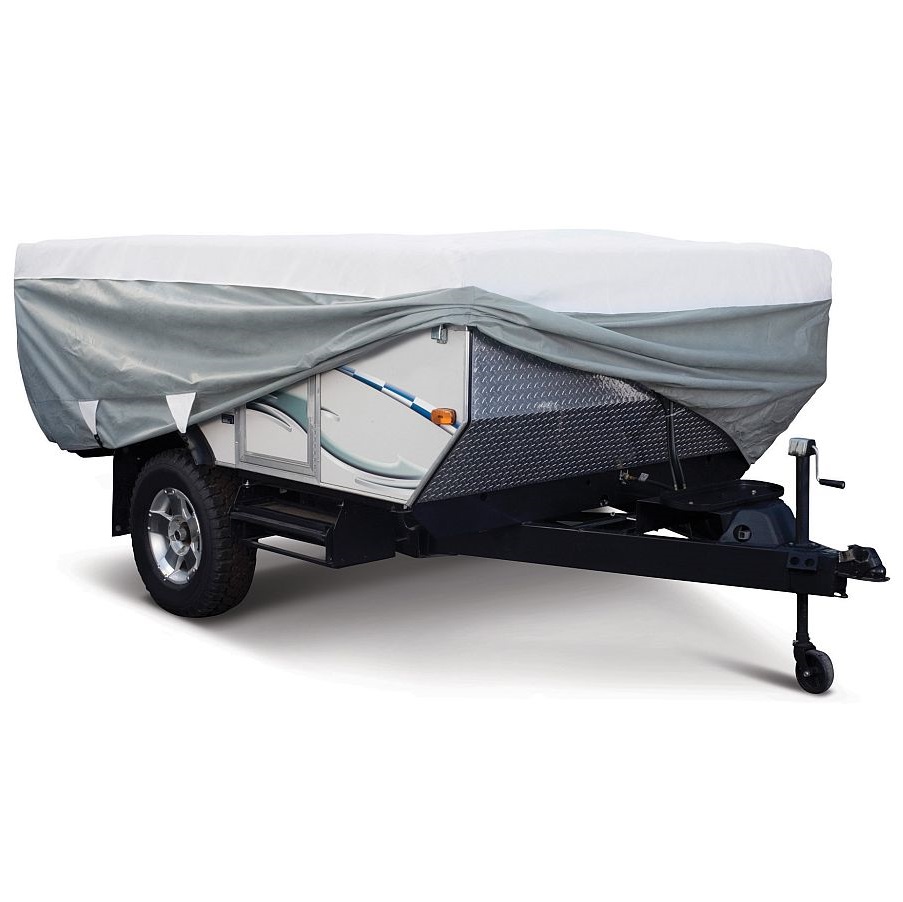 Folding Camper Cover Installed to Protect During Winter Months