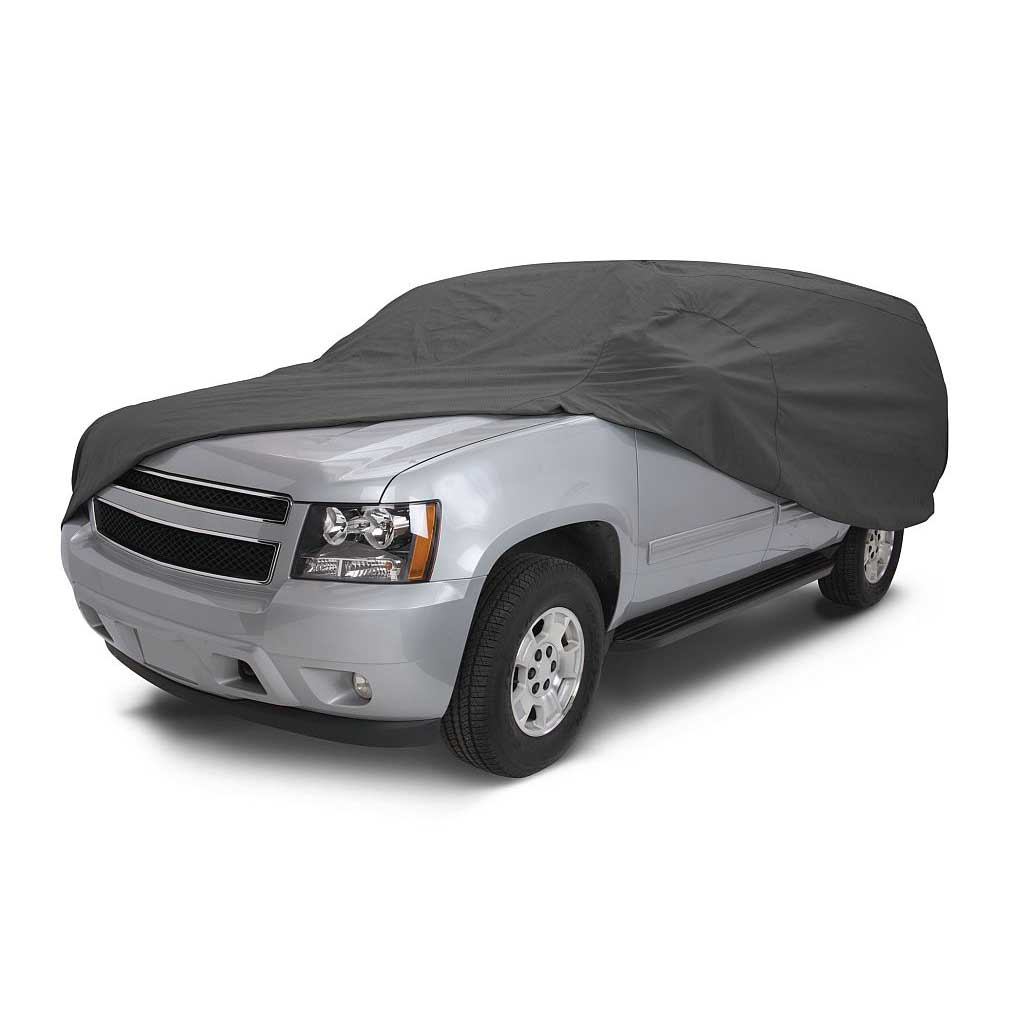 SUV Cover Installed to Protect from the Sun