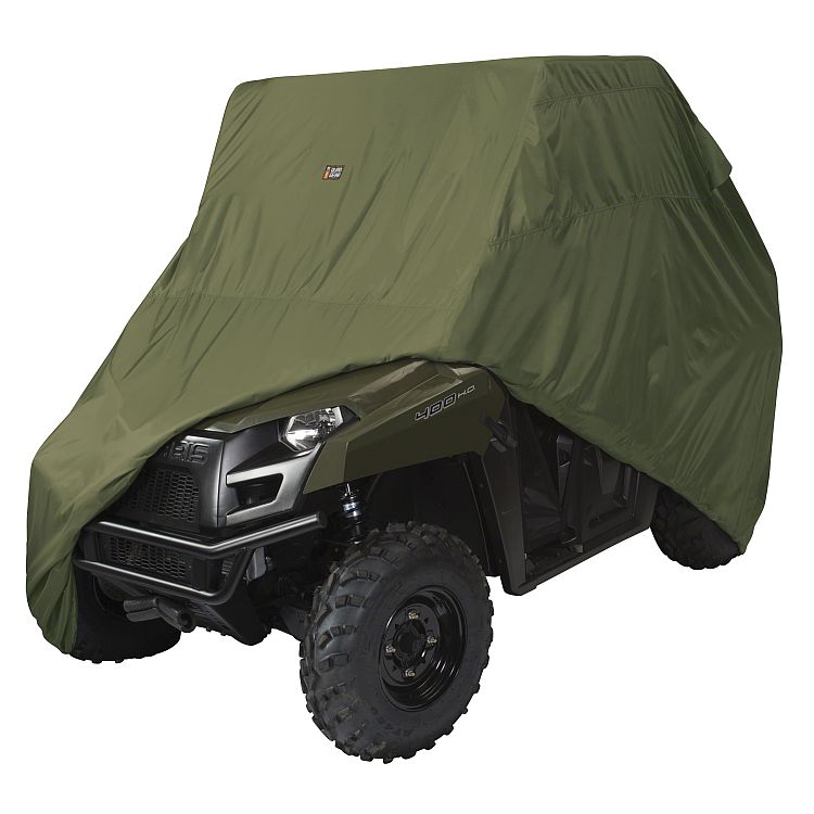 Green Cover Installed on a an UTV