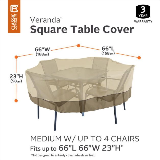 Square Table Chair Cover Med Dims